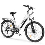 ESKUTE C202 Elektrische fiets, 48 V, 17,5 Ah, voor volwassenen, 26 inch (66 cm), afneembare accu, citybike voor pendelaars, 7 versnellingen, 25 km/u, bereik tot 110 km