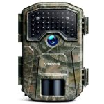 Beste wildcamera WOLFANG WT01 Wildcamera 2160P 48MP HD, wilddiercamera met 940nm No Glow infrarood leds, wildcamera met bewegingsmelder, nachtzicht, IP66 waterdicht, voor het observeren van dieren thuis, veiligheid