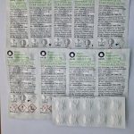 Verpakking met 100 tabletten voor waterreiniging in noodgevallen, elke tablet weegt 33 mg, is voldoende voor 500 liter water, 1 tablet = 5 liter schoon water
