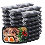 WUHUIXOZ 50 stuks 946ml Meal Prep Container met, Premium Herbruikbare Behälter voor de bereiding van maaltijden Lunchbox met deksel, Microgolf-, Vriezer-, Vaatwasserbestendig
