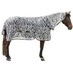 Beste therapie deken paard KERBL RugBe Zebra Vliegendeken Eczeemdeken Paardendeken met halsdeel 145 cm