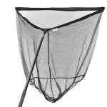 NECO Karper schepnet 100 x 100 cm - Groot opvouwbaar en licht karper schepnet met vulling, diepe mand voor vissen en karper, robuust visnet voor vissers (zwart)