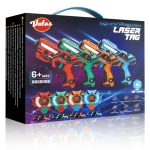 VATOS Laser Tag 360°Sensoren Set van 4 spelers, 2,4 GHz oplaadbare infrarood realtime gegevensweergave Laser Tag Gun, speelgoedwapens voor kinderen vanaf 6 jaar