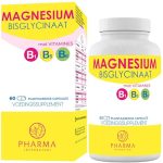 Magnesium bisglycinaat capsules met vitamine B6 B1 B5 voor energie en mentale focus, magnesium supplement tegen vermoeidheid, magnesium bisglycinate 250 mg hoog opneembaar bisglycinaat puur