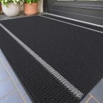 Beste deurmat voor buiten COLOR&GEOMETRY Deurmatten voor buiten, 43,5 x 75 cm, robuuste deurmat, vuilvangmat, deurmat antislip, waterdicht, wasbare buitendeurmat, deurmatten buiten voor voordeur, terras, tuin, zwart