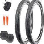 WEEROCK 2 stuks 26 inch opvouwbare fietsbanden 26 x 2.125 fiets vervangende band 30 TPI met 66 cm binnenband voor MTB/mountainbike, stadsfiets/racefiets/hybride fiets (26 IN/2 banden +2 buizen, 66 x