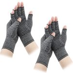 LXMY 2 paar artritishandschoenen, compressiehandschoenen, bieden warmte en compressie om genezing te bevorderen, vingerloos ontwerp, verlichten pijn van reumatoïde artritis en carpaal tunnel (M)