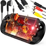 Retoo Handheld gameconsole, 5,1 inch HD-display, draagbare retro gameconsole met 1000+ games, SD-kaartlezer, hoofdtelefoon inbegrepen, ideaal voor kinderen en volwassenen, zwart