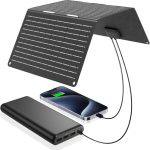 Beste draagbare zonnepanelen Ecosonique 30W Opvouwbaar Zonnepaneel USB-A USB-C 5V3A Compatibiliteit