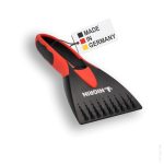 NIGRIN IJskrabber voor auto, winter, ergonomische zachte grip, ijsbrekertanden, zwart en rood, 1 stuk