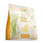 Vegan Protein - Vanille, nieuw recept - Plantaardige proteinen van gekiemde rijst, erwten, lijnzaad, amaranth, zonnebloempitten, pompoenzaad - 600g poeder met natuurlijke vanille smaak