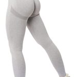 Bellivalini Sportleggings Dames High Waist Billen Push Up Gym Fitness BLV50-255 (Grijs Melange, L)