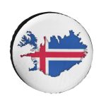 Reservewielhoes voor camperbanden, SUV's, vrachtwagens, caravans, weerbestendige afdekkingen, universeel, met IJslandse vlag, druk 14 inch