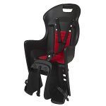 Beste fietsstoeltje DIEFFE 8630500036 - Achterkinderzitje Bikey Cool ELM voor Fiets met 26'' tot 29'' Wielen Geschikt voor kinderen van 9 tot 22 Kg met gemakkelijke verankering op de bagagedrager in kleur Zwart/Rood
