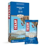CLIF BAR | Energiereep | Chocolate Chip | Plantaardige Proteïnereep voor Hardlopen, Marathontraining, Fietsen en Duursporten | Natuurlijke Energiesnack | 12 x 68 g