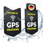 tagplus® Premium GPS-tracker, fietsstickers, 2 stuks, met stevige kleefkracht voor maximale diefstalbeveiliging, inclusief handleiding (mogelijk niet beschikbaar in het Nederlands), sticker voor de