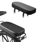 LEXICANMHS Fiets Achterzitje Kussen, Zwart PU Fiets Achterzadel, Comfortabel Fietszadel, Mountainbike Achterzitje Kussen, Kinder Achterzitje voor Schoolsporten, Trailrijden, Afmetingen: 31 x 15 x 4cm