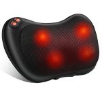 Shiatsu massageapparaat, massagekussen voor nek, schouder en rug, rugmassageapparaat met roterende massagekoppen met warmtefunctie, voor kantoor en thuis