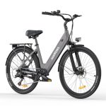 MileCity1 26” Elektrische Fiets Voor Volwassenen, 250W Motor Met 36V 13AH Verwijderbare Batterij, 42nm Koppel, 25KM/H Bij 100KM, IPX65 Waterdicht, Voordelige Elektrische Fiets