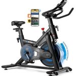 Wenoker Hometrainer met App,Fiets met Magnetische Weerstand, Fitnessfietsen met Verbeterd lcd-monitor, Tablethouder, Indoor Cyclingfietsen voor Cardiotraining Thuis,Tot 160 kg