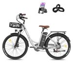 Fafrees F26 Lasting Elektrische fiets, 20,3 Ah, 160 km-200 km, ondersteunde pedalen voor dames en heren, 26 inch elektrische fiets met afneembare accu, e-bike 250 W voor stad, EAPC 2025 (stijl 5