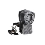 FISCHER Led-koplamp voor fiets, 45/20 lux, met accu en USB-oplaadfunctie, dynamo-look, spatwaterdicht conform IP44, StVZO-goedgekeurd