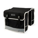 Dunlop Fietstassen Dubbel Waterdicht - Fietstas 36x30x12cm - Nylon Fietstassen met Reflecterende Strepen voor Extra Veiligheid - Eenvoudig te Bevestigen met Klittenband - Zwart
