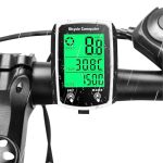 Fietscomputer Universeel 19 Functies IP54 Waterdicht Fiets Snelheidsmeter Kilometerteller Bedrade Fietscomputer Touchscreen met LCD Achtergrondverlichting Display, Auto Start/Stop voor MTB Racefiets