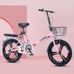 Vouwfiets Lichtgewicht 22/22 Inch Volwassen Fiets Kettingaandrijving Lichtgewicht Aluminium Frame Toerfiets Unisex Dames Shopper Stadsfiets A,22ince