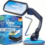 NEXTCOVER® Fietsspiegel Links [Stuur] - ProVision Echt Glas & Trillingsvrij - Robuuste Achteruitkijkspiegel Fiets voor E-Bike, MTB & Stadsfiets - 360° Verstelbaar - Zwart