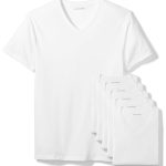 Amazon Essentials Men's Onderhemd met V-hals, Pack of 6, Wit, M