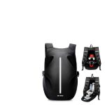 Motorrugzak voor heren, waterdichte helmrugzak, motoraccessoires, laptoptassen, reisrugzak, schooltassen voor studenten,Zwart