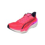 Puma Heren Deviate Nitro 4 X Hyrox hardloopschoen, Wit-Elektrische Orchidee-Puur Roze, 10.5 UK