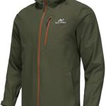 NORDIC OUTLAND Lichte heren regenjas met capuchon, waterdicht, ademend, regenjas voor buiten (DE/NL/SE/PL, Alfabetisch, M, Regular, Regular, Army Green)