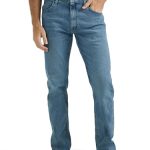 Beste spijkerbroek heren Wrangler Authentics Flex herenspijkerbroek met 5 zakken en normale flexibele pasvorm, 36W / 30L