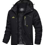 TACVASEN Heren Winter Werkjassen Outdoorjas Snowboardjas Warme Verdikte Winterjas Kapuzenjas Voor Mannen Zwart, L