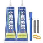 Schoenlijm Extra Sterk – Permanente Lijm voor Schoenreparatie, Waterdicht & Flexibel – Transparante Zool Lijm voor Sneakers, Laarzen, Leer, Rubber, Canvas, Hakken, Vinyl – 20ml x 2 Stuks