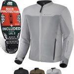 SHIMA OPENAIR Motorjack voor heren, licht, ademend, zomer, mesh, motorcycle stad, textieljas voor mannen met CE-schouders, ellebogen en rugbeschermers, in breedte verstelbaar (grijs, 3XL)