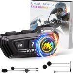 Moman Motorfiets Headset, H4 Plus Motorhelm Luidspreker Eenpersoons Gebruik Draadloze Hoofdtelefoon Wireless 5.3 met Waterdichte Ruisonderdrukking, Motorfiets-Helm-Headset-Speaker