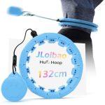 JLoibao Gewichte Hula Hoop met 24 Links (132 cm), Geschikt voor Volwassen Gewichtsverlies, Groter Formaat, Geschikt voor Slimme Sportapparaten voor Vrouwen