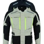 Texpeed Heren Motorjas Waterdicht Off White Beige Grijs Textiel Cordura Met Biker Motor CE Bescherming (EN 1621-1) 2XL