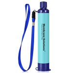 Membrane Solutions Outdoor Camping Waterfilter, Drinkwaterfilter voor 5000 liter gefilterd water, Filtratienauwkeurigheid tot 0,1 micron, Verwijdert 99,9999% van E. coli, BPA-vrij, 1 verpakking