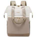 LOVEVOOK Rugzak Dames, Laptop School Rugzak Waterdicht, Schooltas Tiener Rugzak Vrouwen Elegante Dagrugzakken Handtas 2 in 1, 15,6 inch Werktas Leraar Tas Reisrugzak voor Universiteit Kantoor