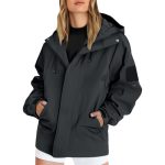 3-in-1 jas voor dames, winter, werkjas voor dames, winter, ademende regenjas met capuchon, regenjas, licht gevoerd, wandeljas, fiets, windjack, grote maten, overgangsjas, softshelljas, zwart, XXL