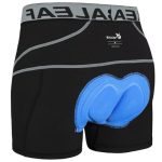 BALEAF-fietsbroek voor heren, 4D gewatteerde, ademende fietsbroek voor mountainbiken en fietsen, grijs, maat L