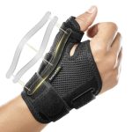 Beste duimbrace BraceUP Duimspalk Brace Rechterhand Linkerhand - Spica Spalk, CMC Duimbrace met Duimsteun, voor Artritis, Tendonitis, Carpale Tunnel Pijnverlichting en Duimverstuiking (Zwart)