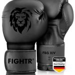 Beste bokshandschoenen gevorderden FIGHTR® Premium Bokshandschoenen - ideale stabiliteit & slagkracht | Punching handschoenen voor boksen, MMA, Muay Thai, kickboksen & vechtsport | incl. draagtas (All Black, 14 oz)