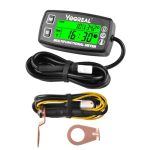 Yooreal digitale urenteller en toerenteller, motortemperatuurmeter, display met achtergrondverlichting, waterdicht voor scooter mini fiets motorfiets gazon trekker generator dumper