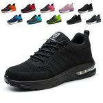 Beste werkschoenen S3 heren Hitopteu Lichtgewicht Werkschoenen Heren Dames met Stalen Neus Ademende Sportieve Veiligheidsschoenen S3 Safety Shoes Sneakers Zwart 42 EU 260