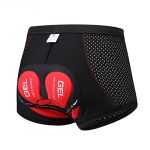 Beste wielrenbroek SOLO ACTFIT heren fietsonderbroek, wielersportbroek, fietsbroek met 4D-gel zitkussen, MTB, wielersportondergoed, ademend, sneldrogend, elastisch, rood, XL